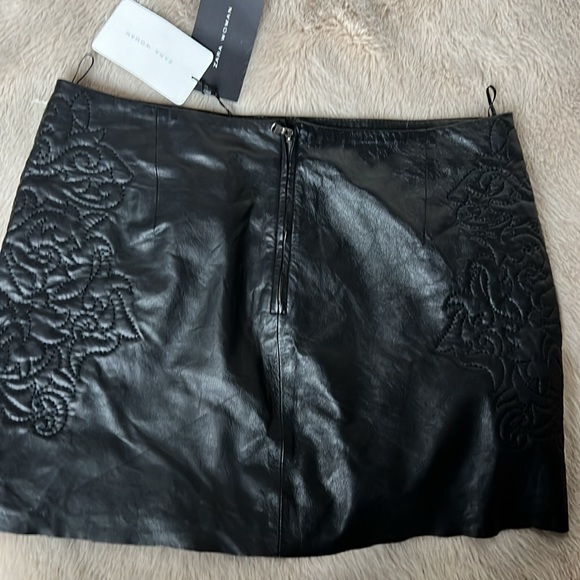 🖤NWT🖤 Women’s Zara black leather miniskirt - Picture 7 of 12